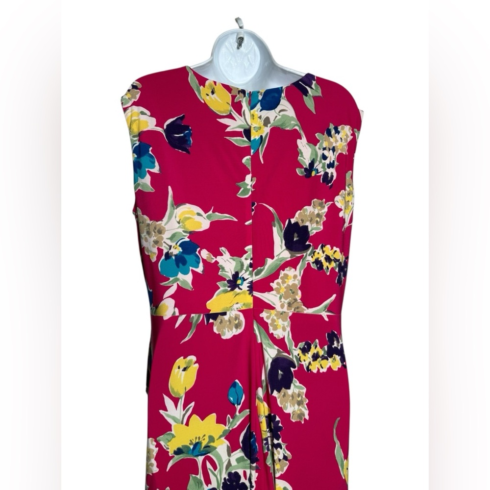 Ralph Lauren Dress Size 14W Pink Floral Sleeveless Midiβ Sundress π©·π - Picture 5 of 9